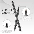 2-Fork Eyebrow Pencils Waterproof Long-Lasting