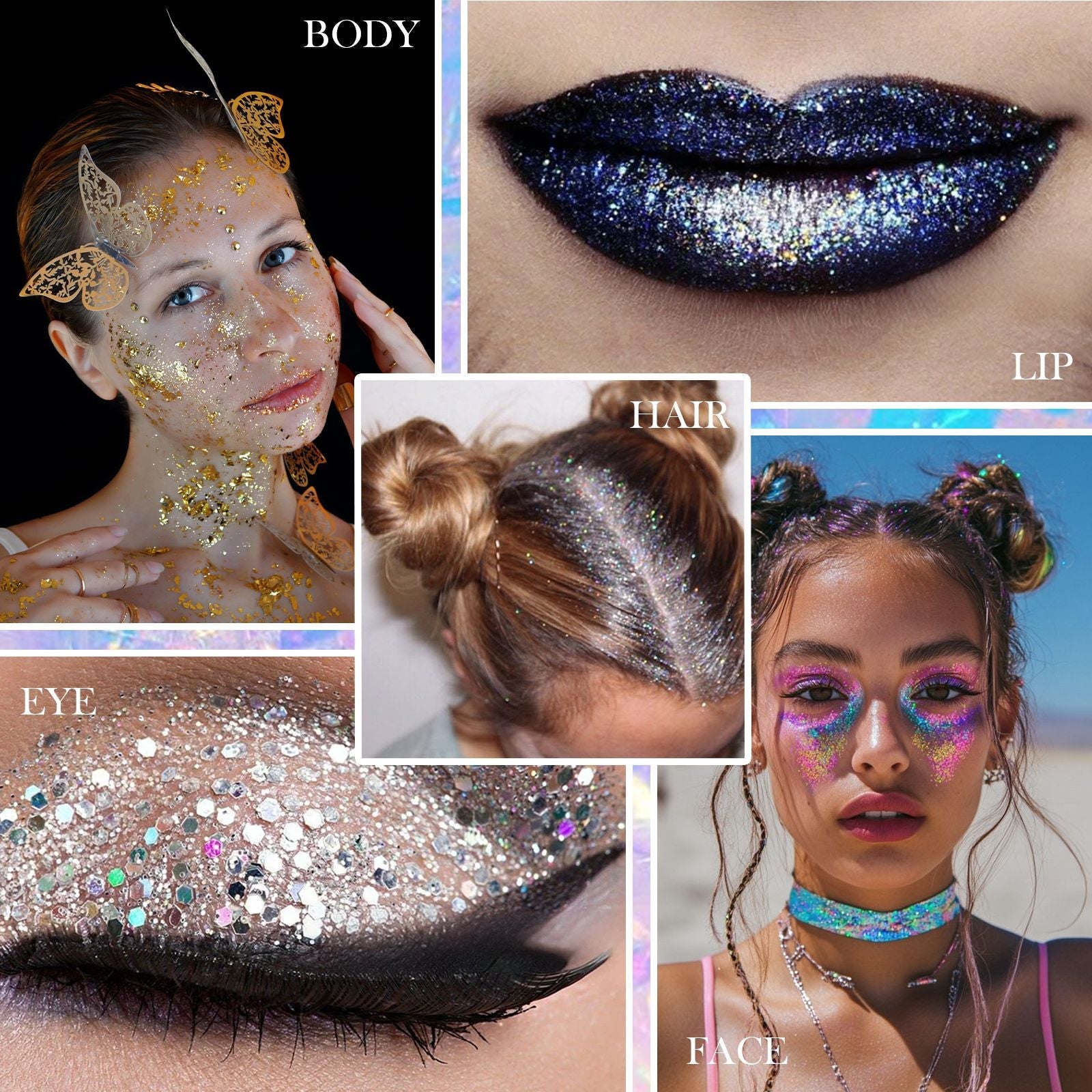 Body Face Glitter Makeup