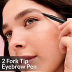 2-Fork Eyebrow Pencils Waterproof Long-Lasting