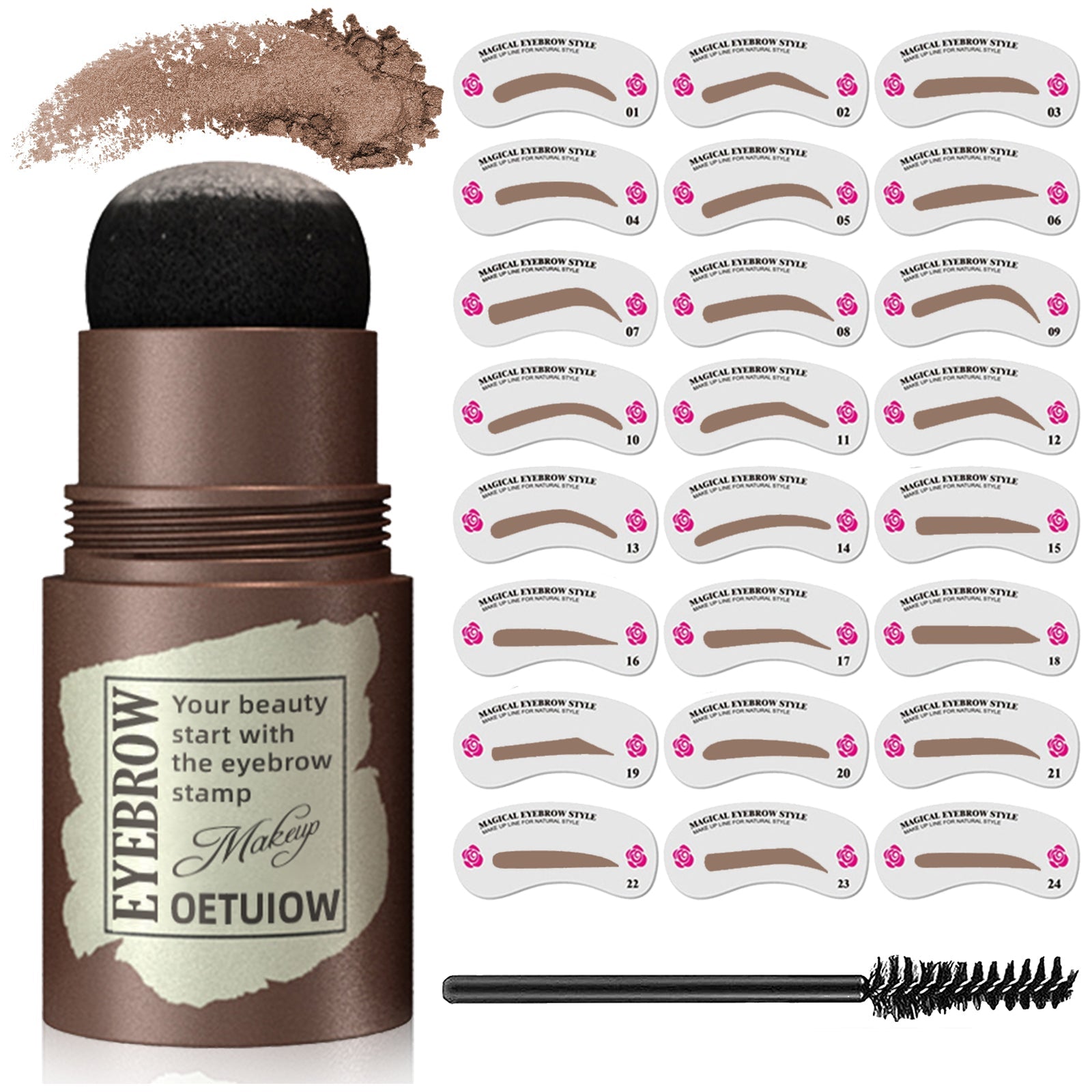 Eyebrow Stamp with 24 Brow Shaping Kit