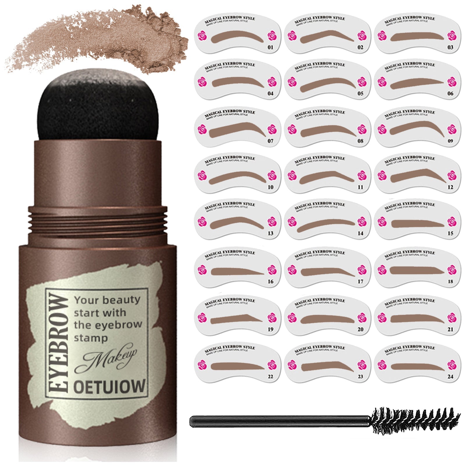 Eyebrow Stamp with 24 Brow Shaping Kit