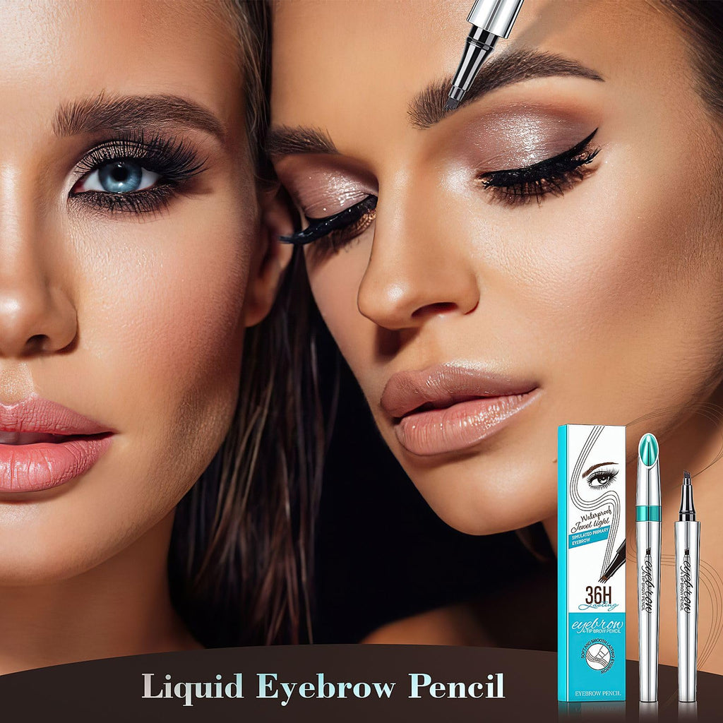 4-Fork-Tip Eyebrow Pencils with Microblading