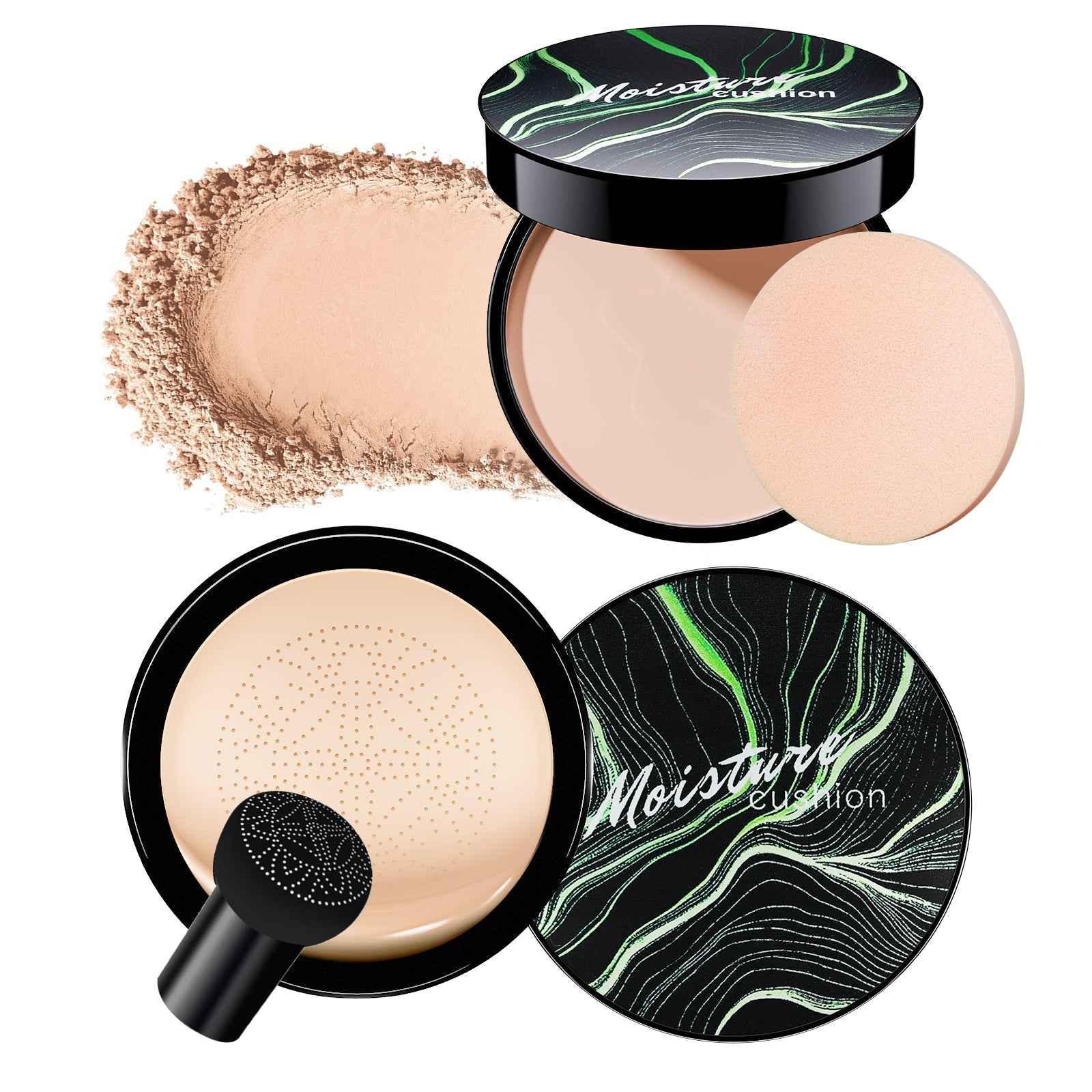 Full Coverage Setting Powder Foundation Makeup & Setting Powder Full Coverage Weightless Breathable ...