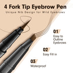 2-in-1 Dual-Ended Eyebrow Pencil with Brush