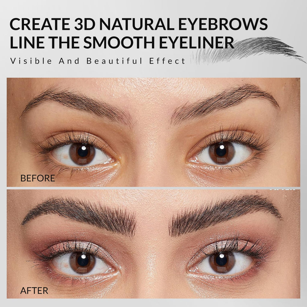 2-Fork Eyebrow Pencils Waterproof Long-Lasting
