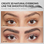 2-Fork Eyebrow Pencils Waterproof Long-Lasting