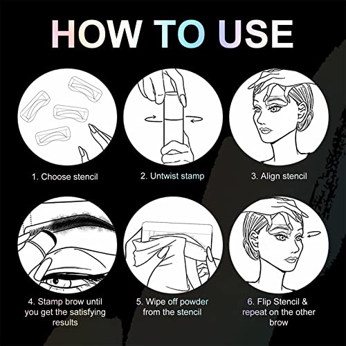 Eyebrow Stamp with 24 Brow Shaping Kit