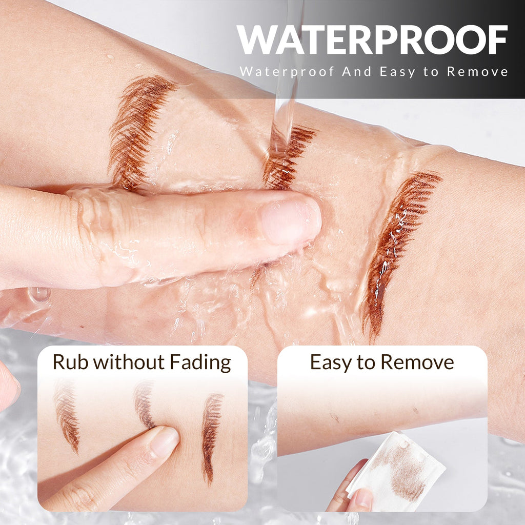 2-Fork Eyebrow Pencils Waterproof Long-Lasting