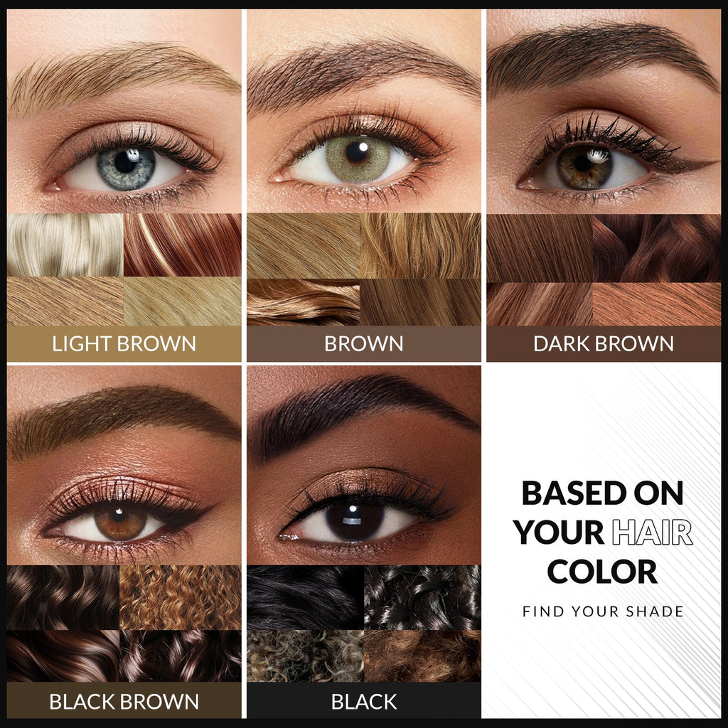 2-Fork Eyebrow Pencils Waterproof Long-Lasting