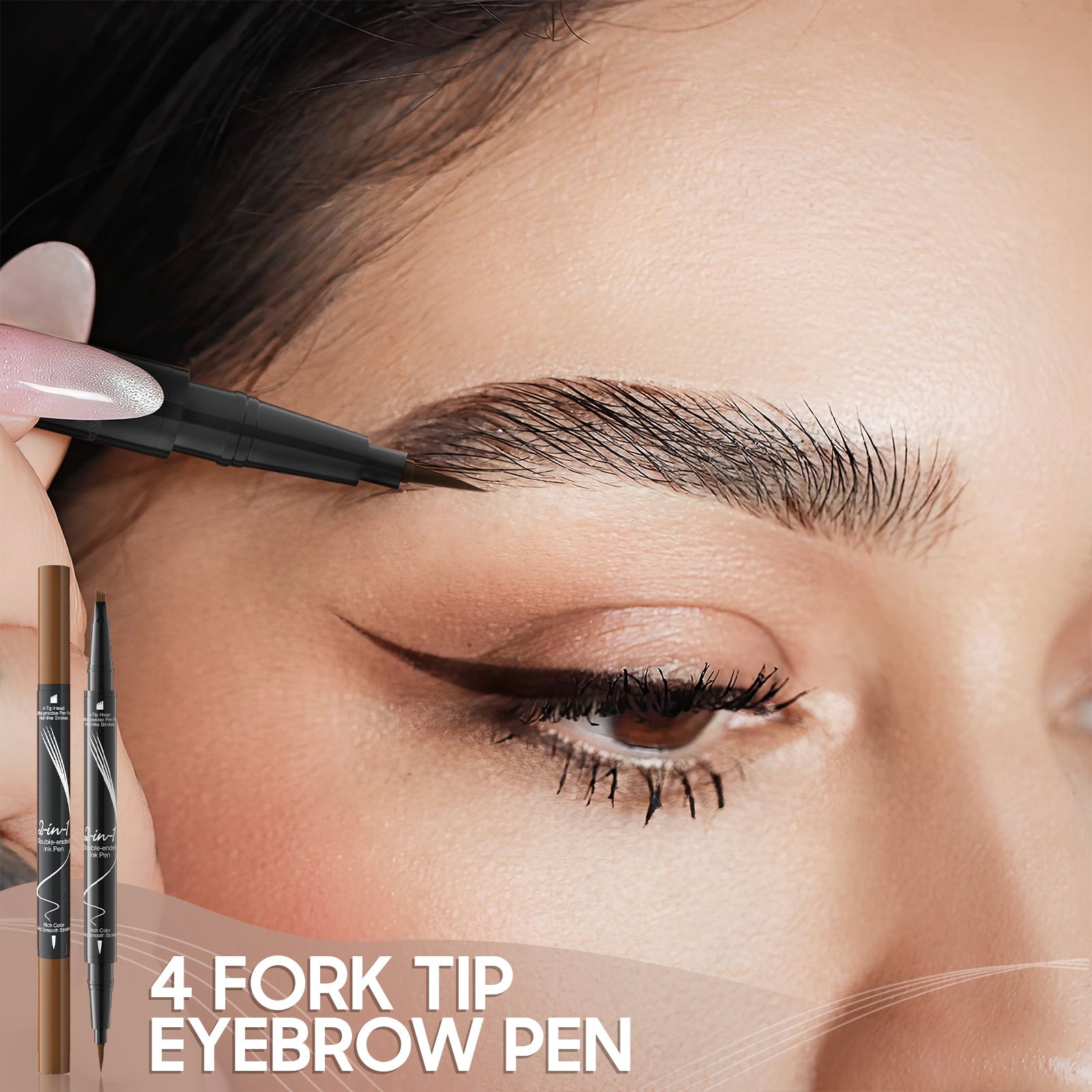 2-in-1 Dual-Ended Eyebrow Pencil with Brush