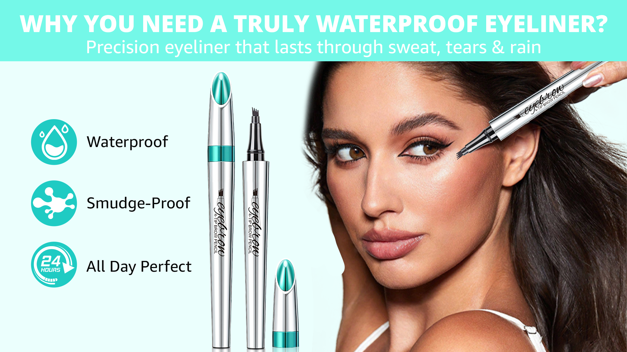 Oetuiow waterproof makeup collection — eyebrow, lip and face